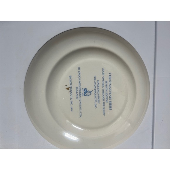 Avon Christmas Plate Series Enoch Wedgwood England 1974 & 1979 Plates - Picture 2 of 4
